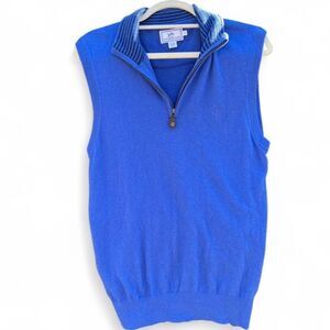 Southern Tide Men's Zip Up Blue Sweater Vest